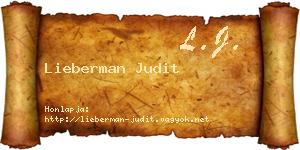 Lieberman Judit névjegykártya